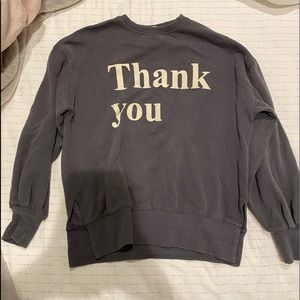 Zara kids “Thank You” sweatshirt